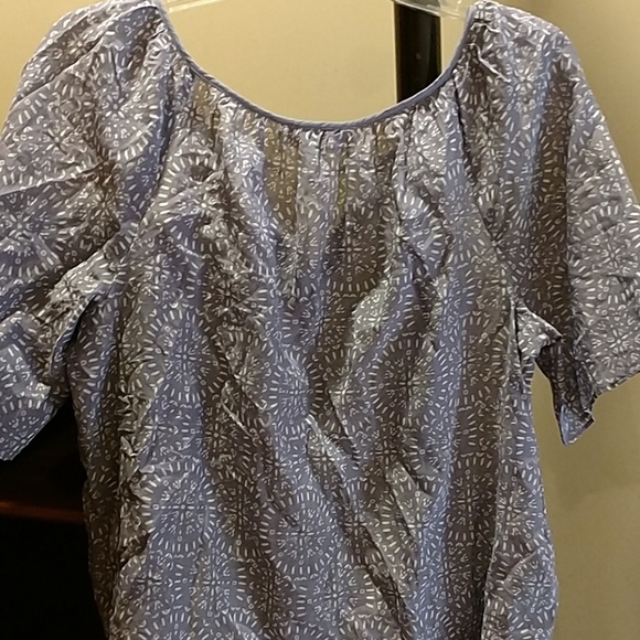 LOFT Ann Taylor semi sheer pullover blouse top - Picture 6 of 7